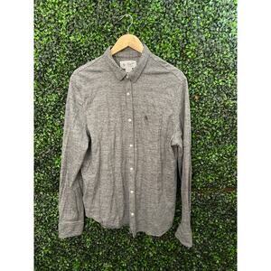 An Original Penguin Long Sleeve long sleeve Shirt, Gray Mens Size XL